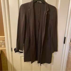 Olive Green Blazer / Cardigan w Collar